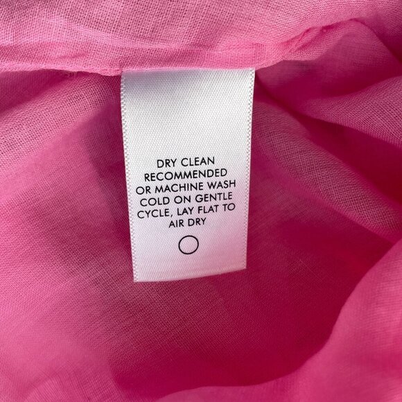 Apiece Apart Atlas Pink Cotton Midi Dress Long Sleeve Tiered Size 4 - Picture 11 of 13